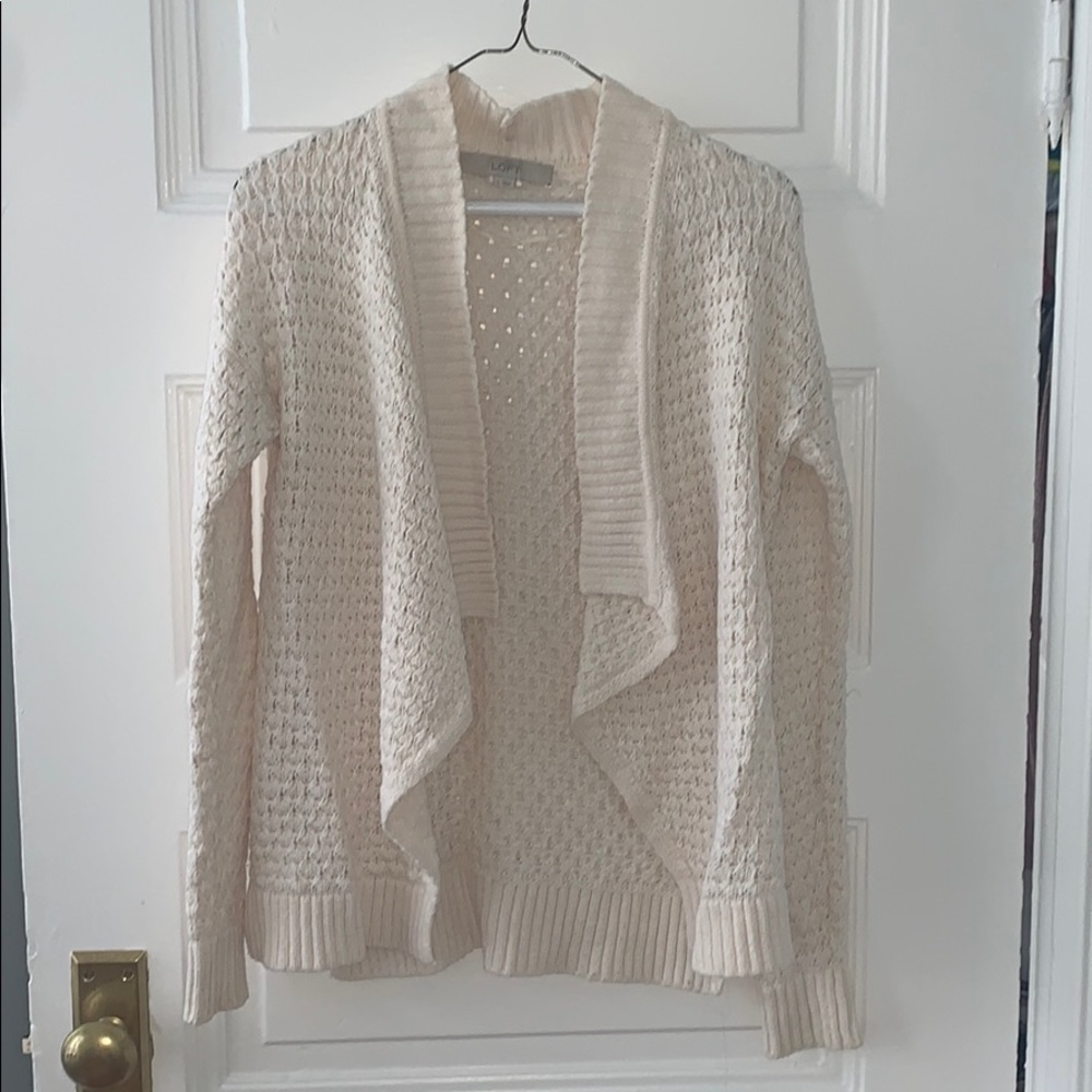 Cream woven cardigan